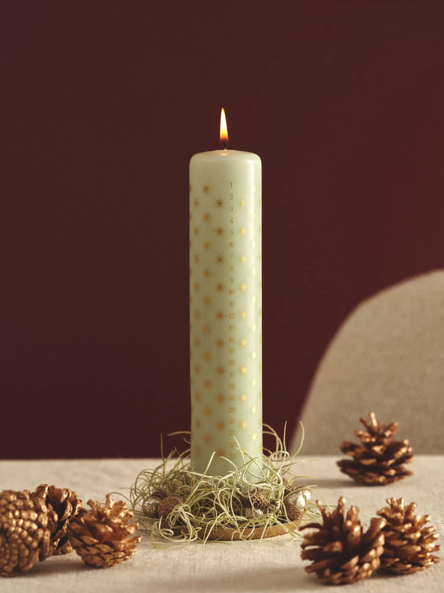 Clearance Adventslys 25 Cm Julelys|Lys