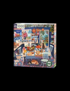 Blue Kitchen-puslespill Med 1000 Brikker Puslespill Og Spill