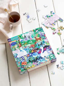 New Ducks In The Clearing-puslespill 1000 Brikker Puslespill Og Spill