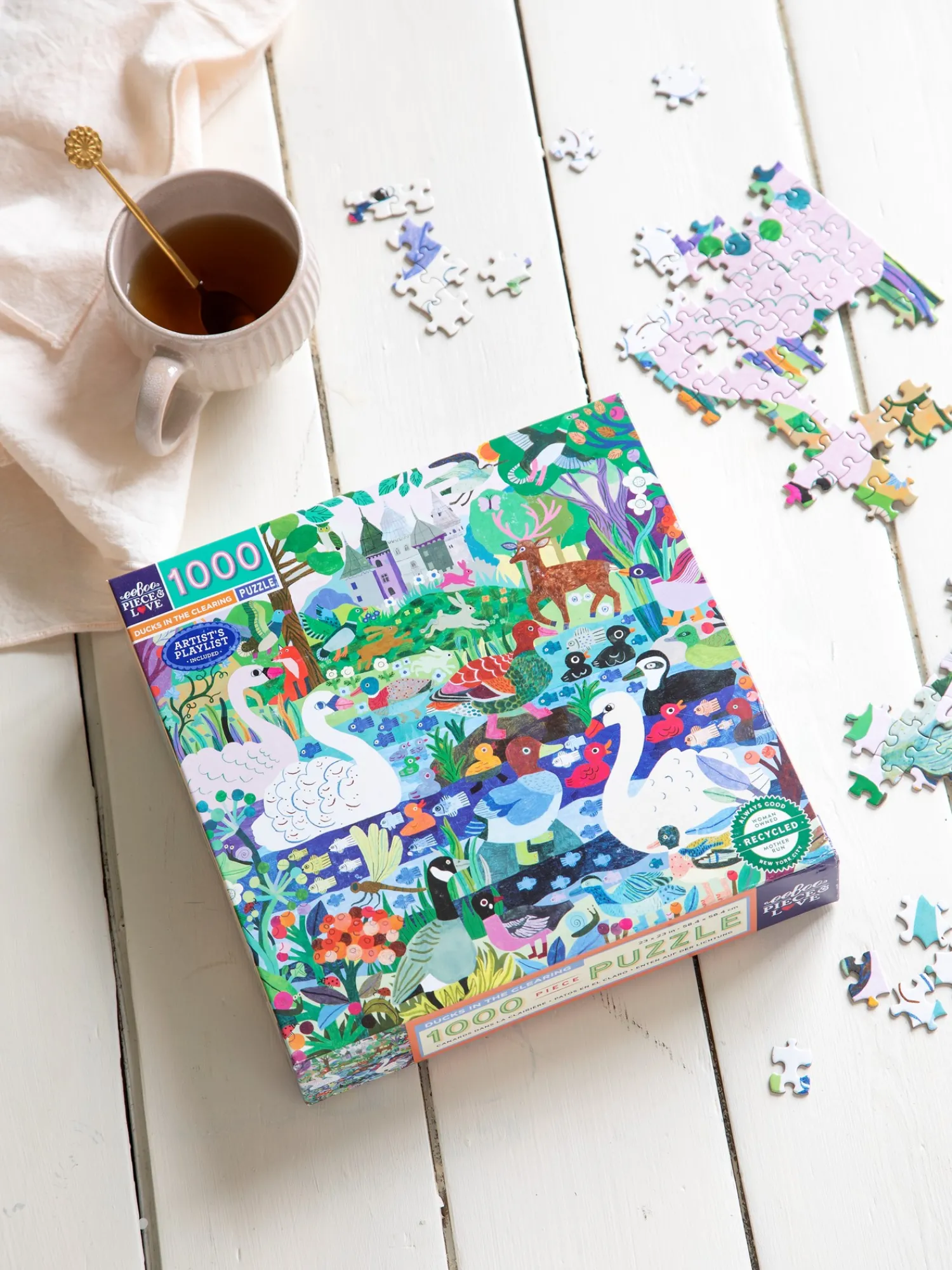 New Ducks In The Clearing-puslespill 1000 Brikker Puslespill Og Spill