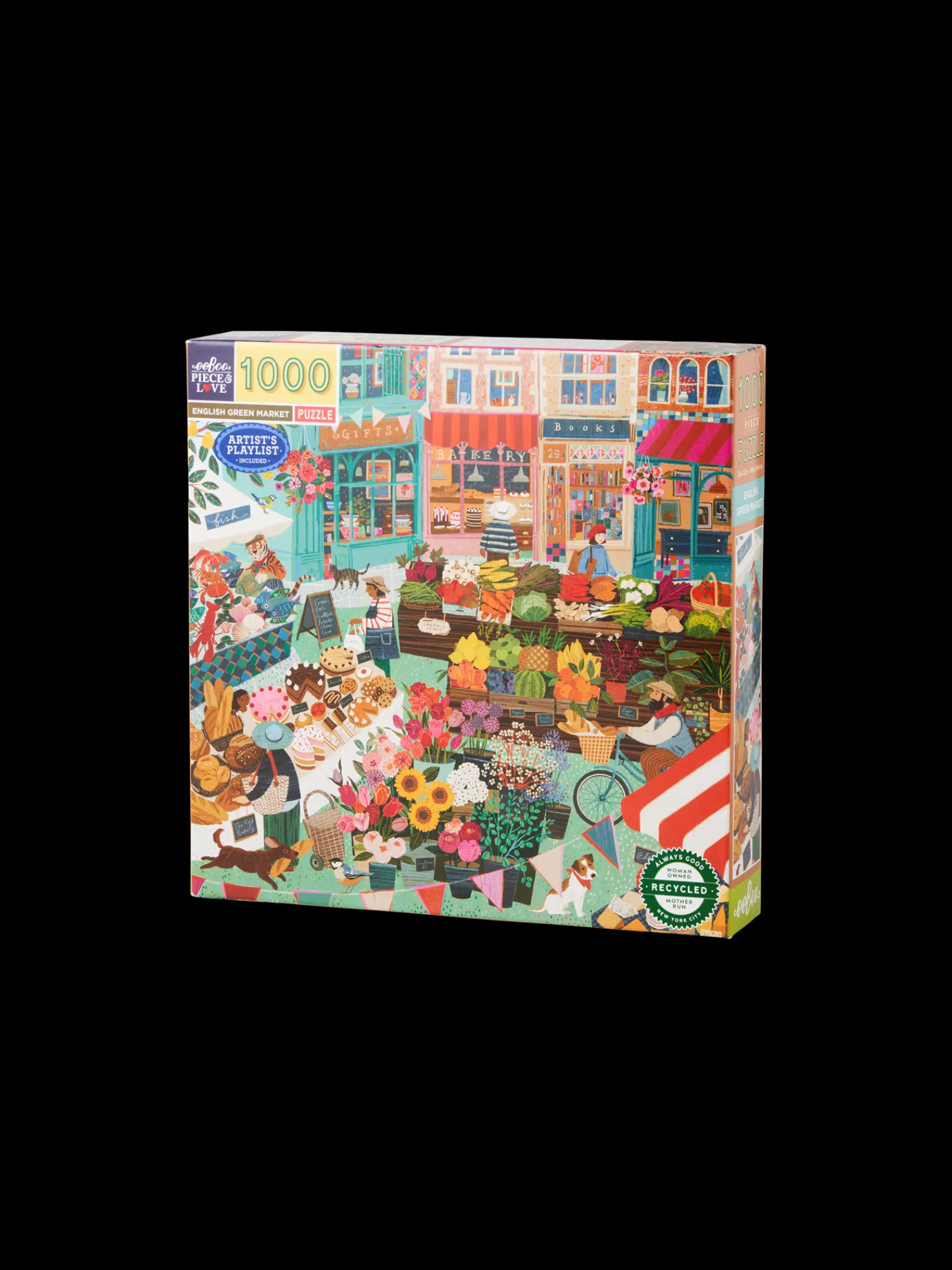 Best English Green Market-puslespill 1000 Brikker Puslespill Og Spill
