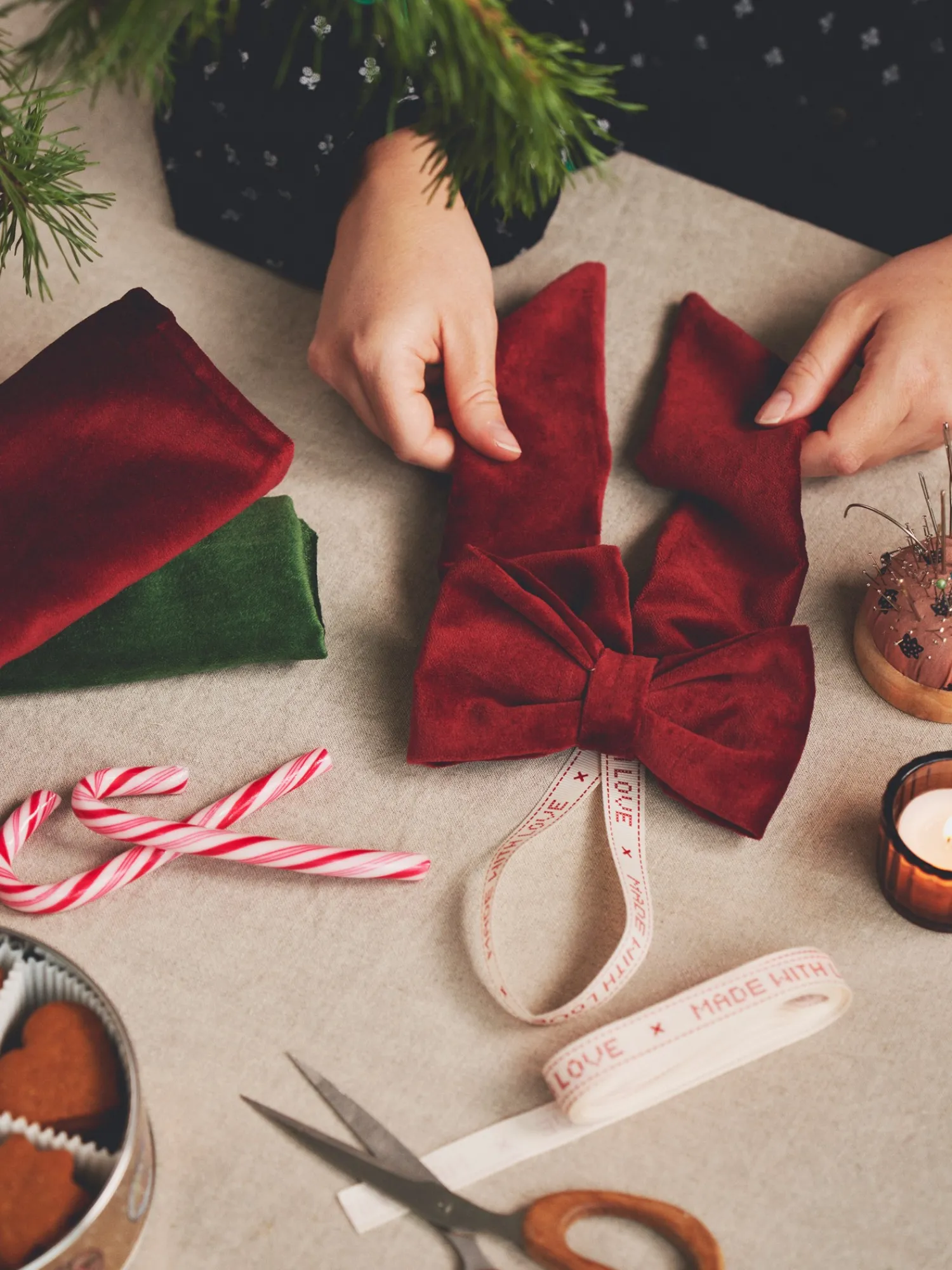 Fløyelsstoff JuleInnpakning|Hobby Tekstiler