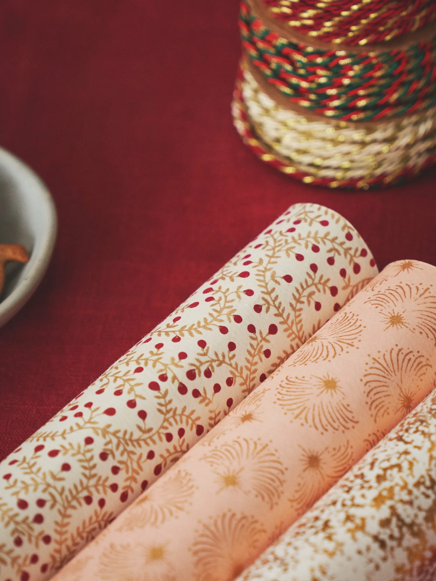 New Håndlaget Papir Av Bomull JuleInnpakning|Skrivesaker