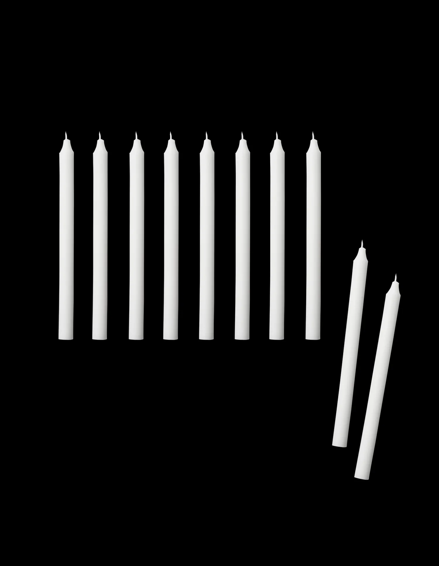 New Kronelys 29 Cm 10 Stk Lys|Koniske Lys