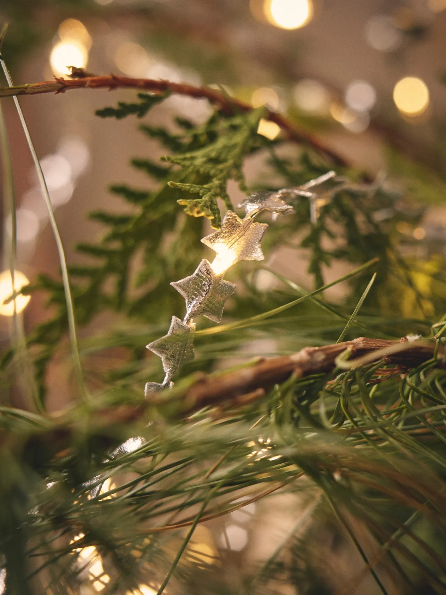 Sale LED-lysslynge Med Stjerner Julepynt|Lamper