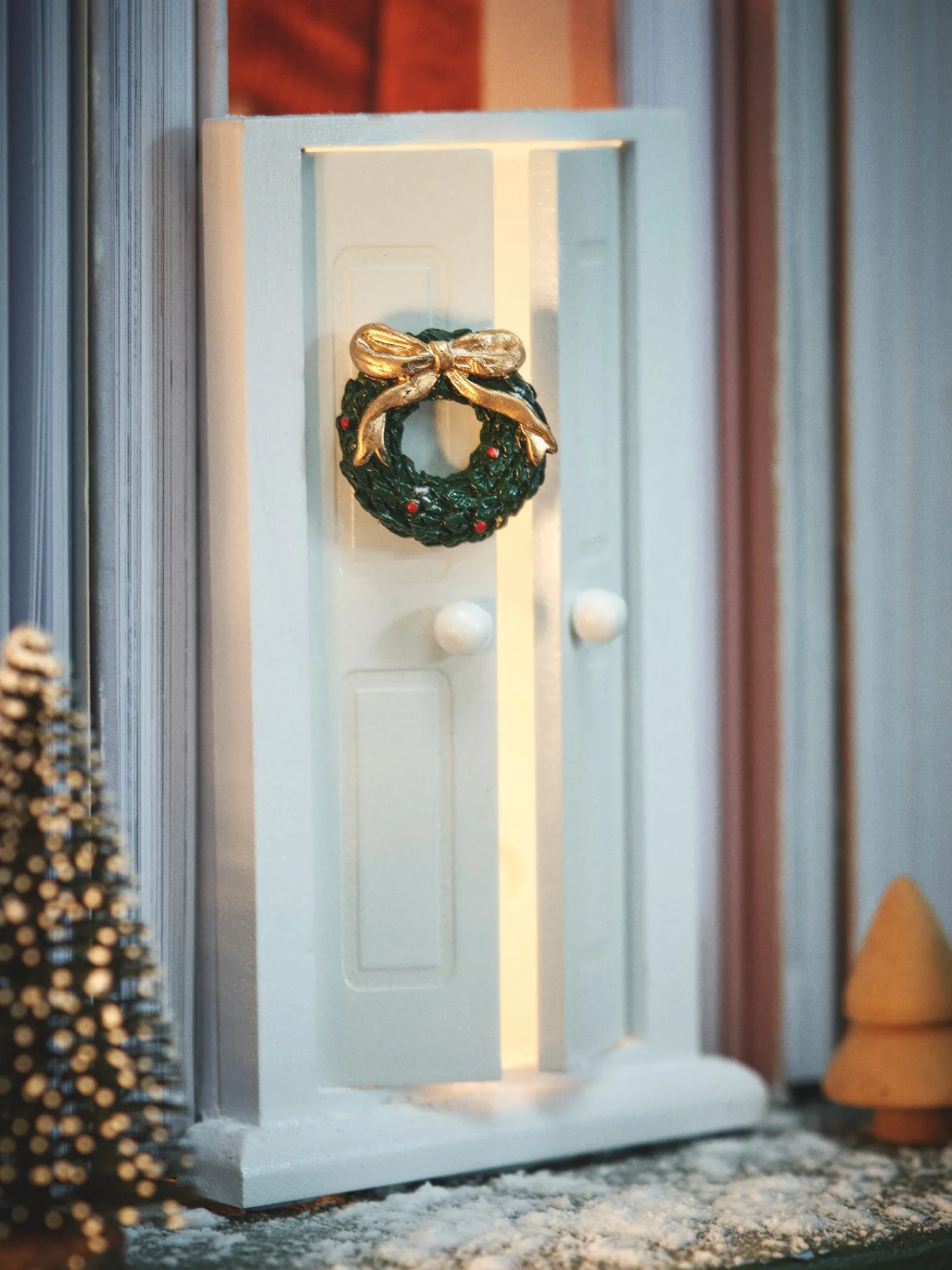 Clearance Liten Dobbeltdør Julepynt|Nissedør Og Tilbehør