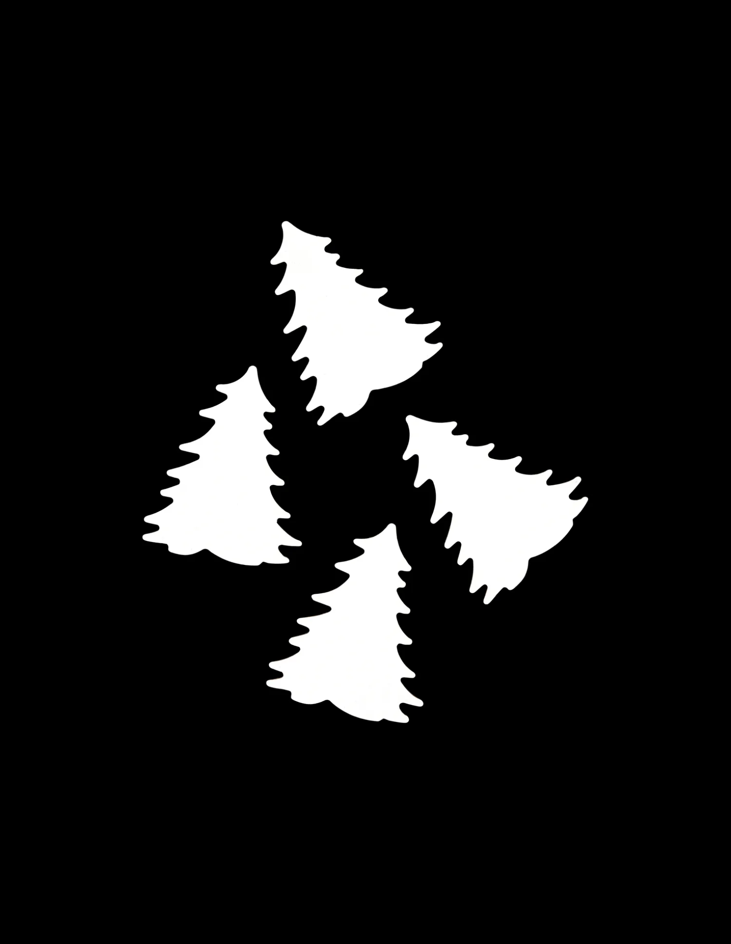 Magnetiske Lerretpaneler Formet Som Tre Lerreter