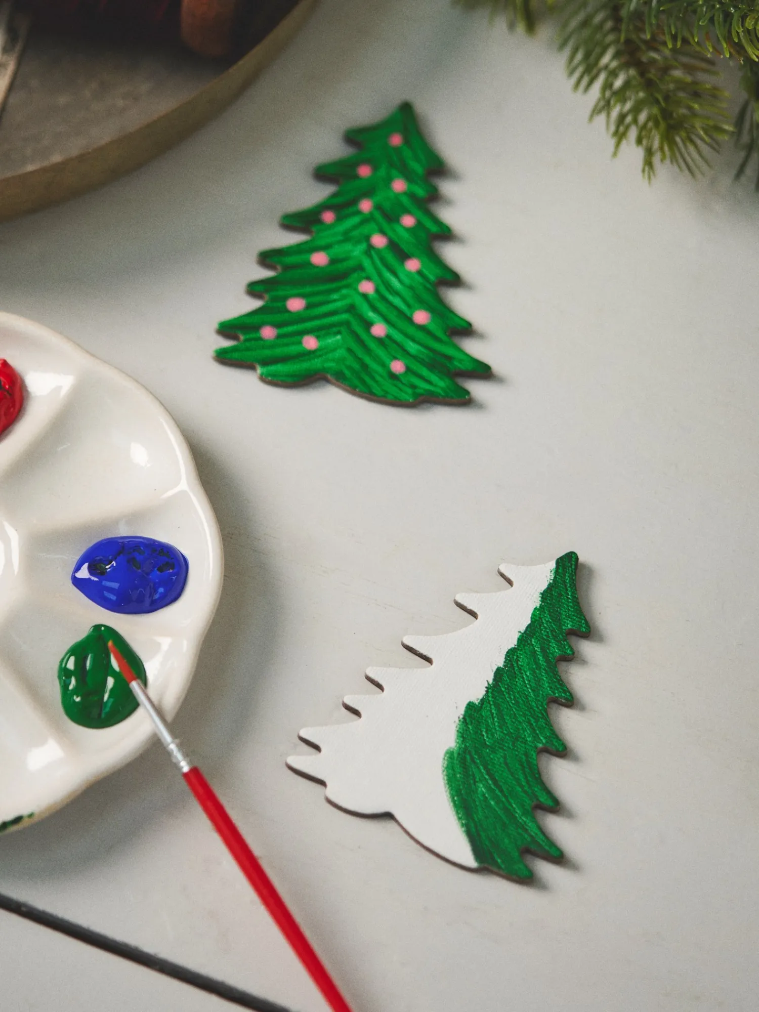 Magnetiske Lerretpaneler Formet Som Tre Lerreter