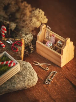 Best Miniverktøykasse Med Verktøy Julepynt|Nissedør Og Tilbehør