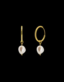 Sale Pearl Drop Hoops Øreringer