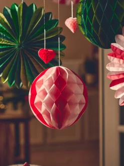 Sekskantede Pomponger Julepynt|Festpynt