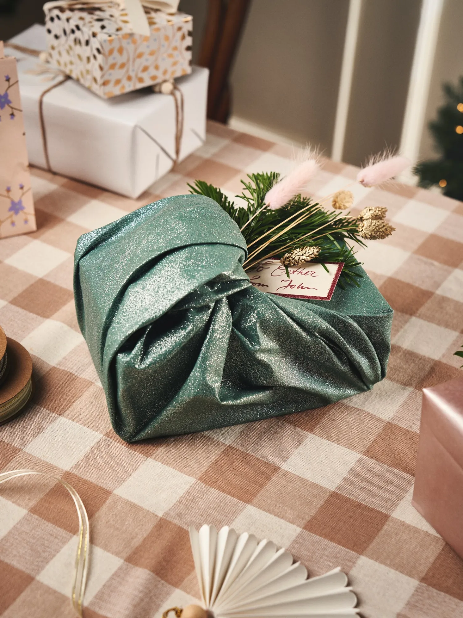 Stoff Til Innpakking Av Gaver JuleInnpakning|Gavepapir