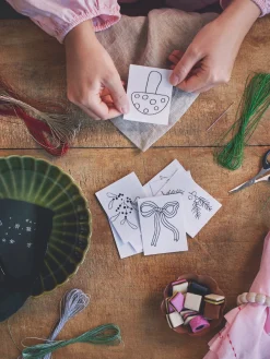 Sale Vannløselige Broderimønstre Julepynt|Garn Og Sytilbehør