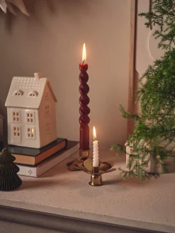 Vridde Stearinlys 28 Cm Julelys|Lys